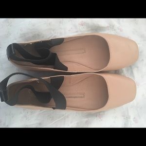 new directions nude ballet flats